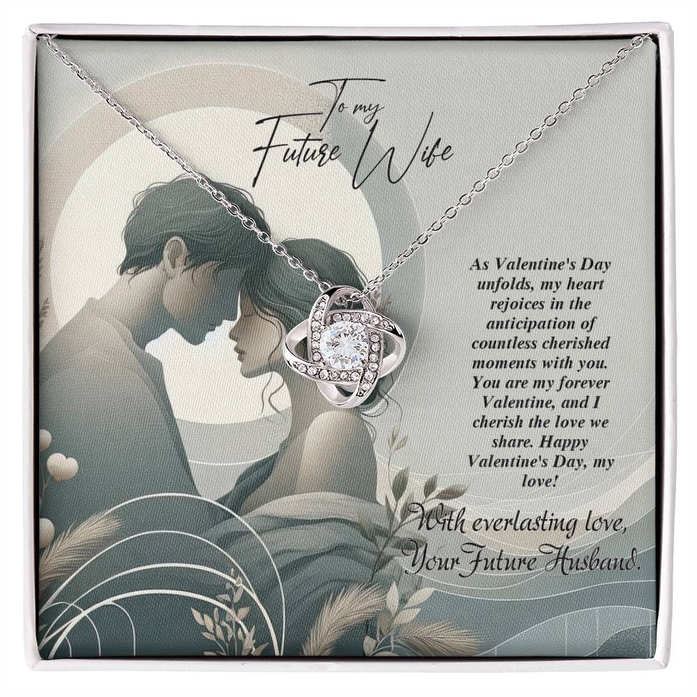 Valentine-st22d Love Knot Necklace, Gift to my Future Wife with Beautiful Message Card