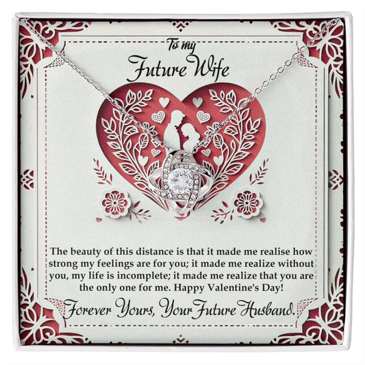 Valentine-st16d Love Knot Necklace, Gift to my Future Wife with Beautiful Message Card