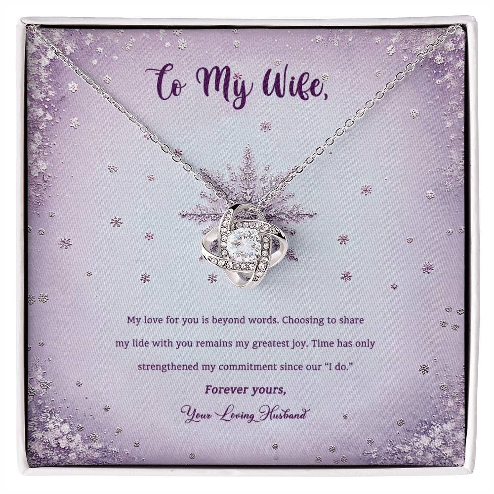 95314 d Love Knot Necklace, Gift to my Wife with beautiful Message Card