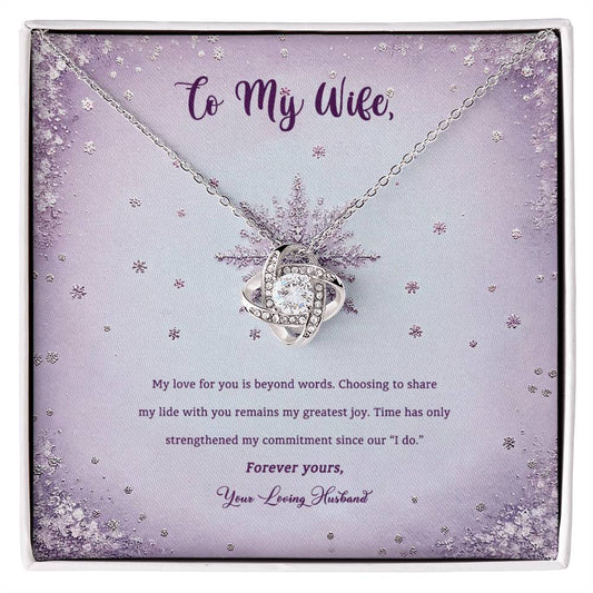 95314 d Love Knot Necklace, Gift to my Wife with beautiful Message Card