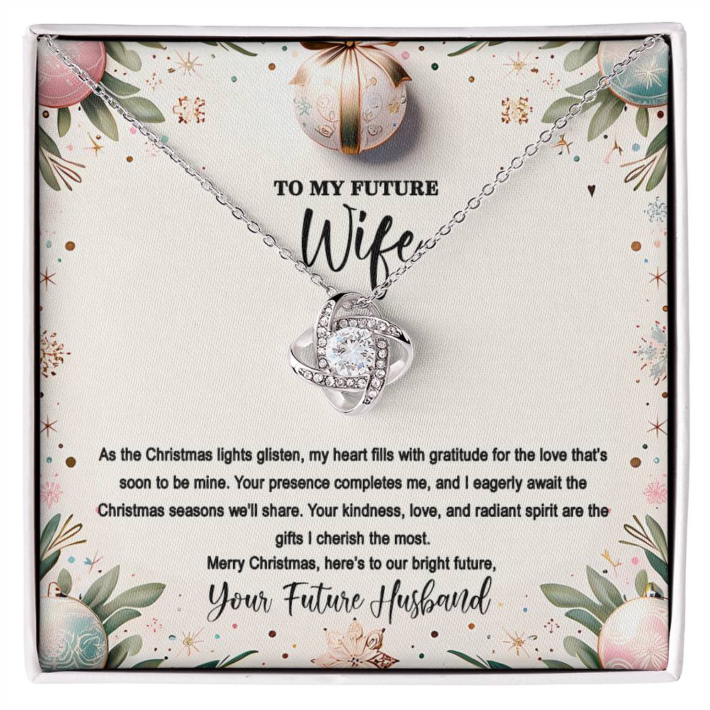 4048(d) Love Knot Necklace, Gift to my Future Wife with Beautiful Message Card