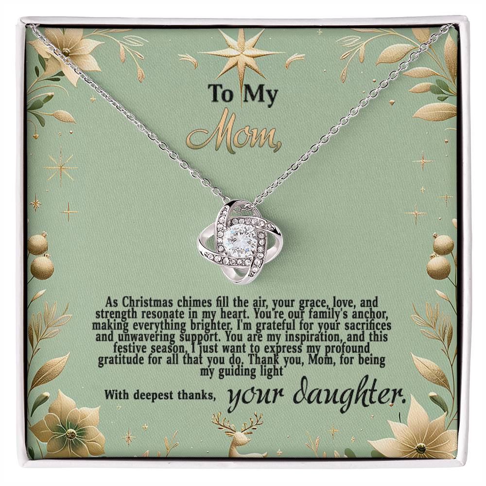 4047b Love Knot Necklace, Gift to my Mom with Beautiful Message Card