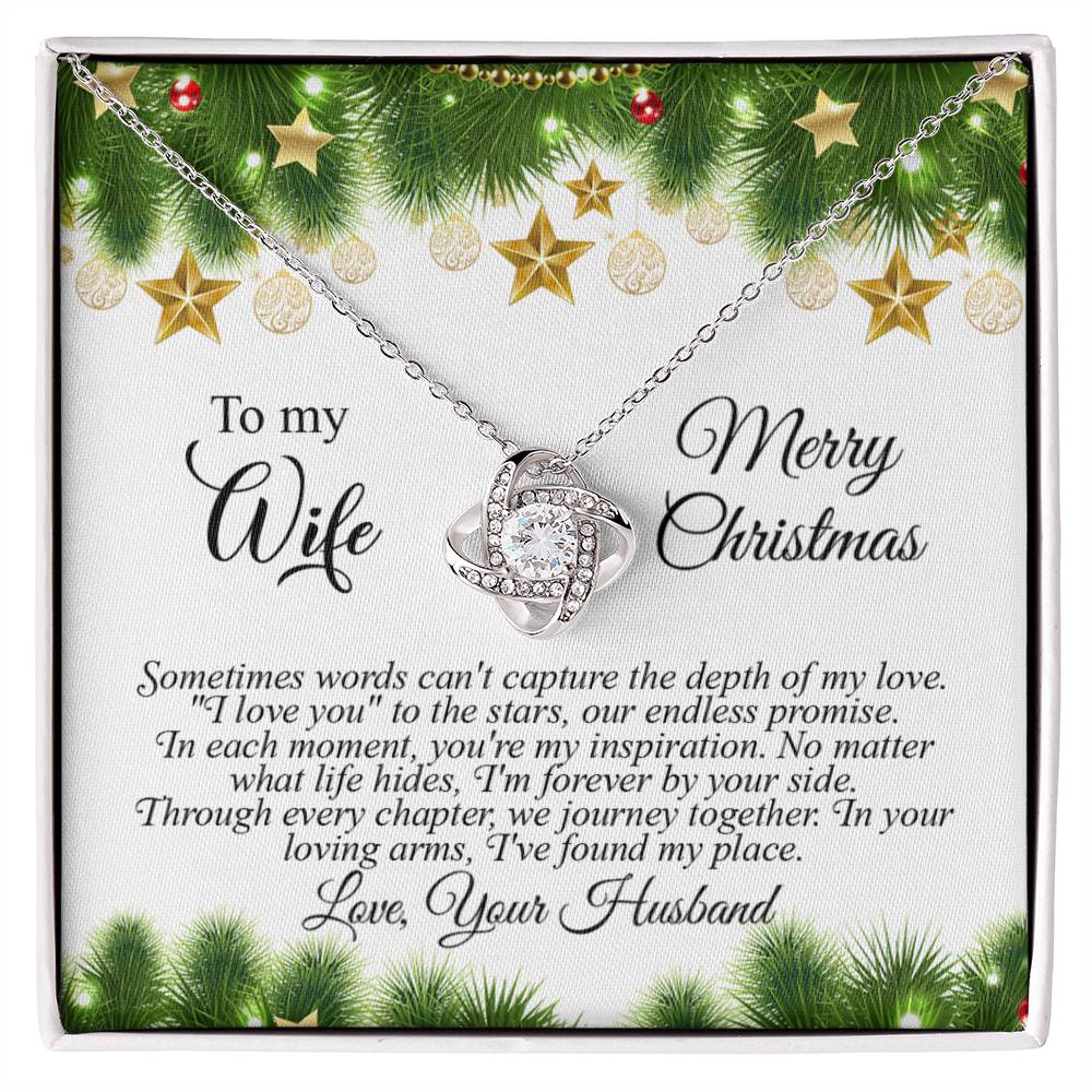 4004c Love Knot Necklace, Gift to my Wife with beautiful Message Card