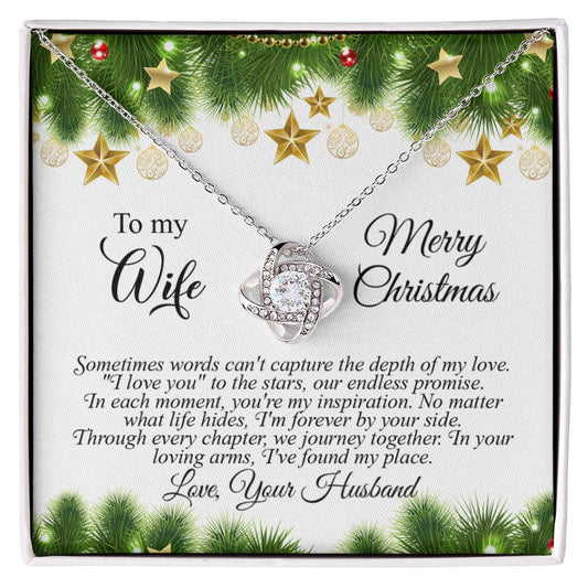 4004c Love Knot Necklace, Gift to my Wife with beautiful Message Card