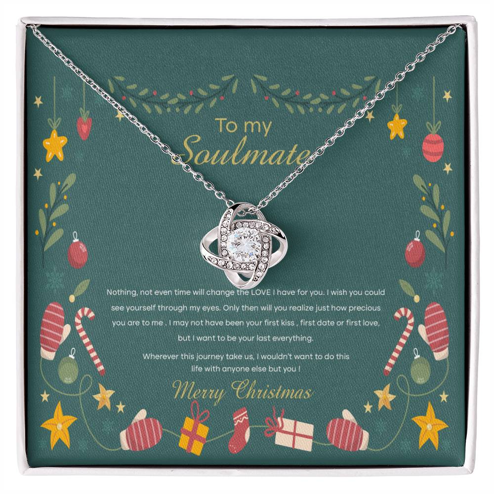 94098 Love Knot Necklace, Gift to My Soulmate with Message card