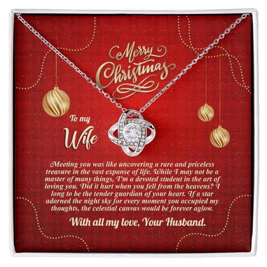 94096b Love Knot Necklace, Gift to my Wife with beautiful Message Card