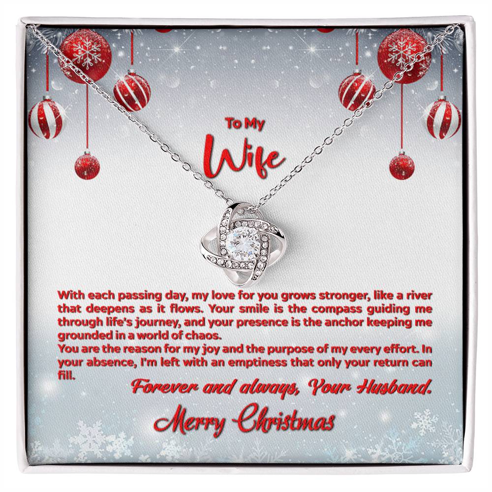 4012a Love Knot Necklace, Gift to my Wife with beautiful Message Card