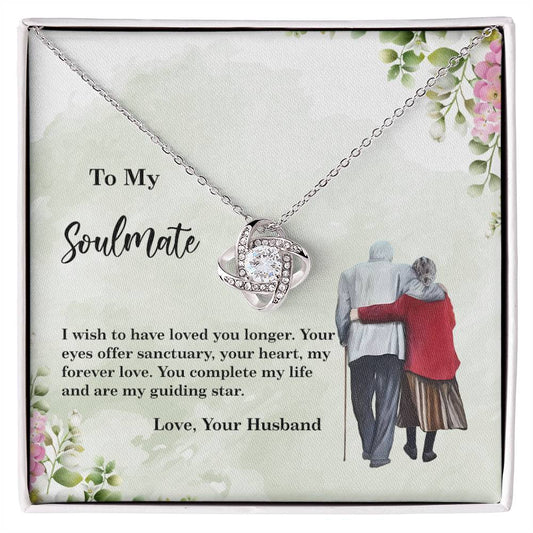 4028c Love Knot Necklace, Gift to My Soulmate with Message card