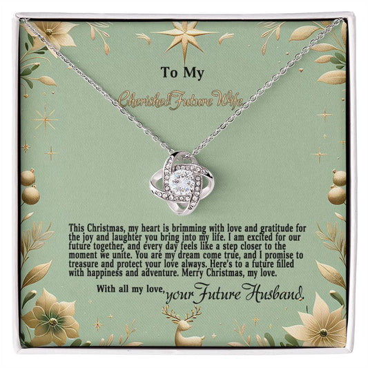 4047c Love Knot Necklace, Gift to my Future Wife with Beautiful Message Card