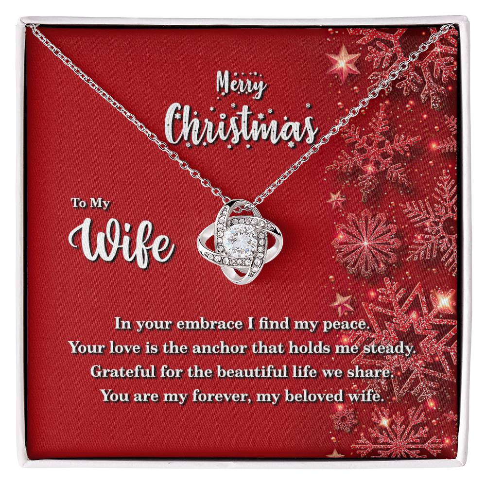 4013 Love Knot Necklace, Gift to my Wife with beautiful Message Card