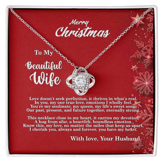 4013a Love Knot Necklace, Gift to my Wife with beautiful Message Card