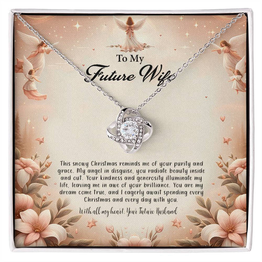 4052e Love Knot Necklace, Gift to my Future Wife with Beautiful Message Card