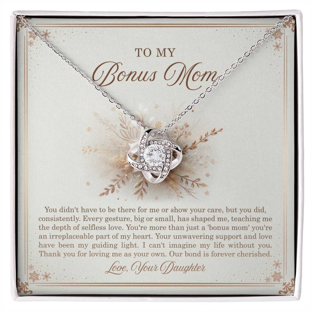 95318 a Love Knot Necklace, Gift to my Stepmom with Beautiful Message Card