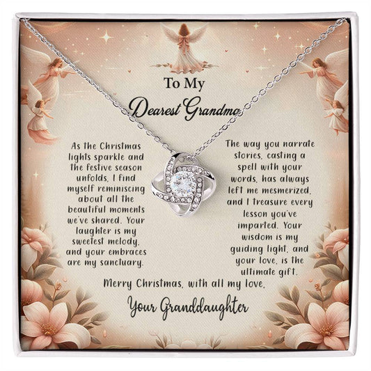 4052c Love Knot Necklace, Gift to my Grandma with Beautiful Message Card