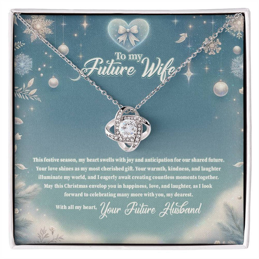 4045 (3) Love Knot Necklace, Gift to my Future Wife with Beautiful Message Card