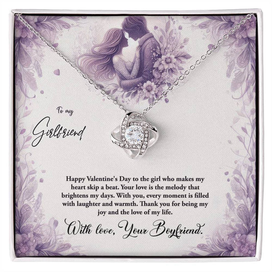 Valentine-st10c Love Knot Necklace, Gift to my Girlfriend with Beautiful Message Card