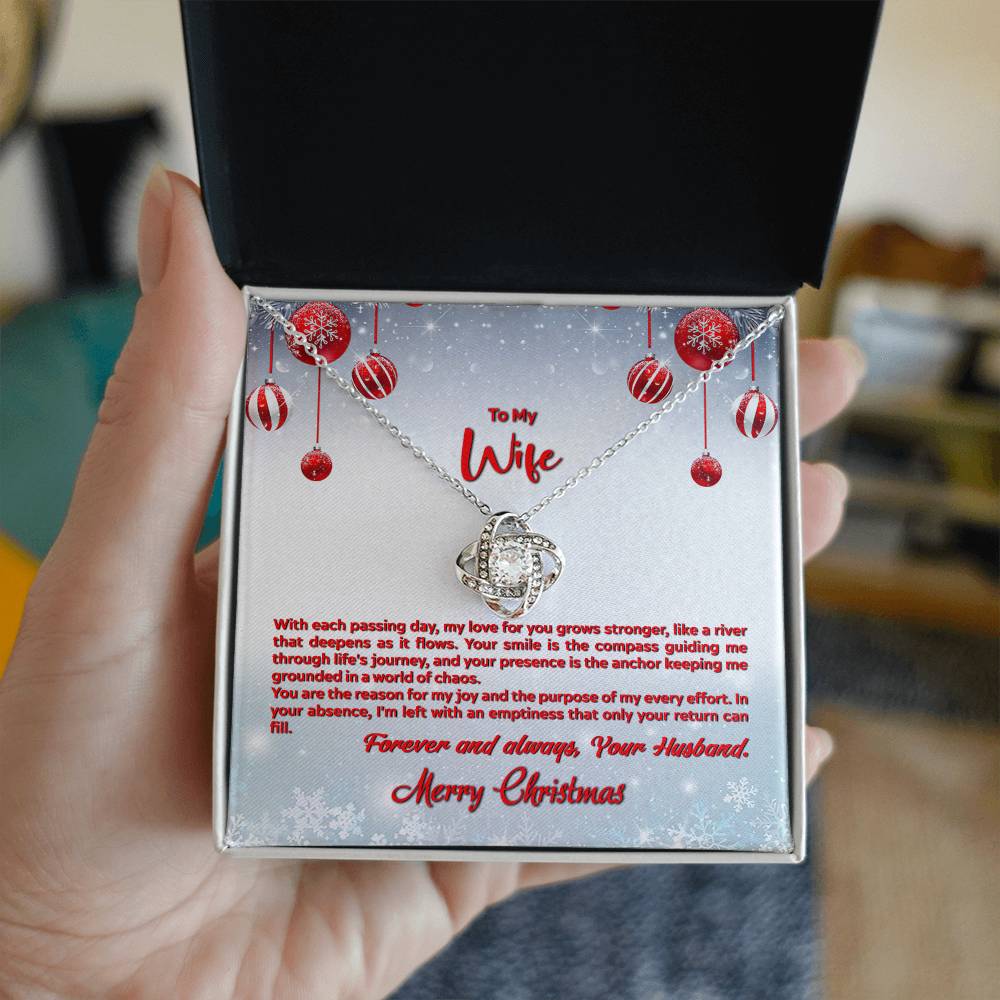 4012a Love Knot Necklace, Gift to my Wife with beautiful Message Card