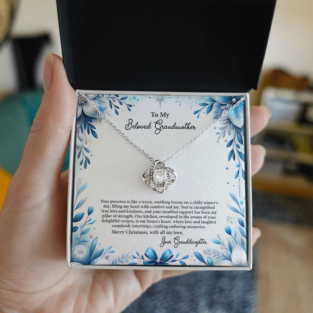 4050c Love Knot Necklace, Gift to my Grandma with Beautiful Message Card