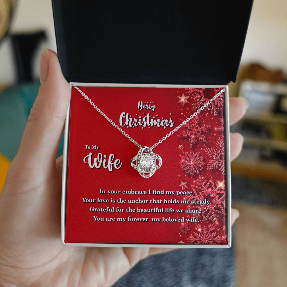 4013 Love Knot Necklace, Gift to my Wife with beautiful Message Card