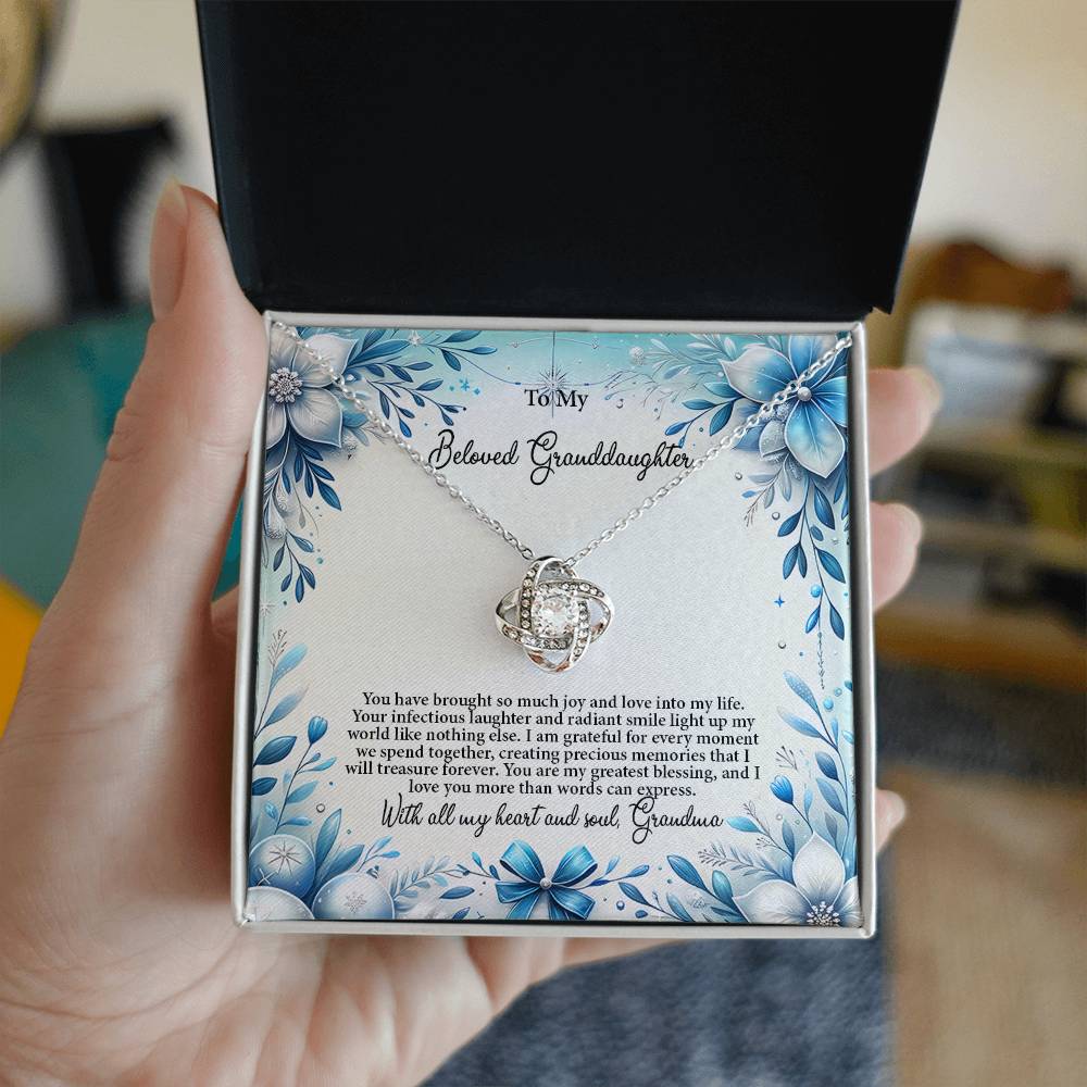 4050a Love Knot Necklace, Gift to My Granddaughter with nice Message Card