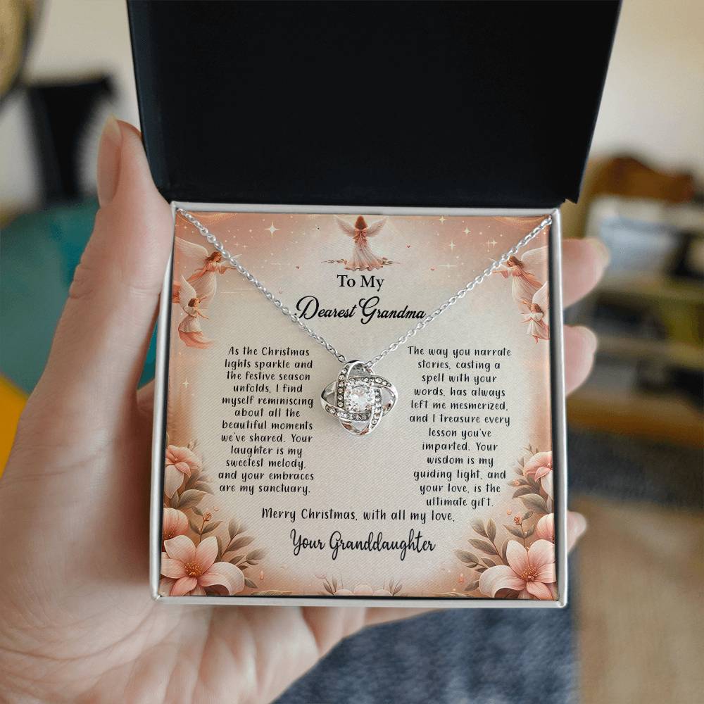 4052c Love Knot Necklace, Gift to my Grandma with Beautiful Message Card