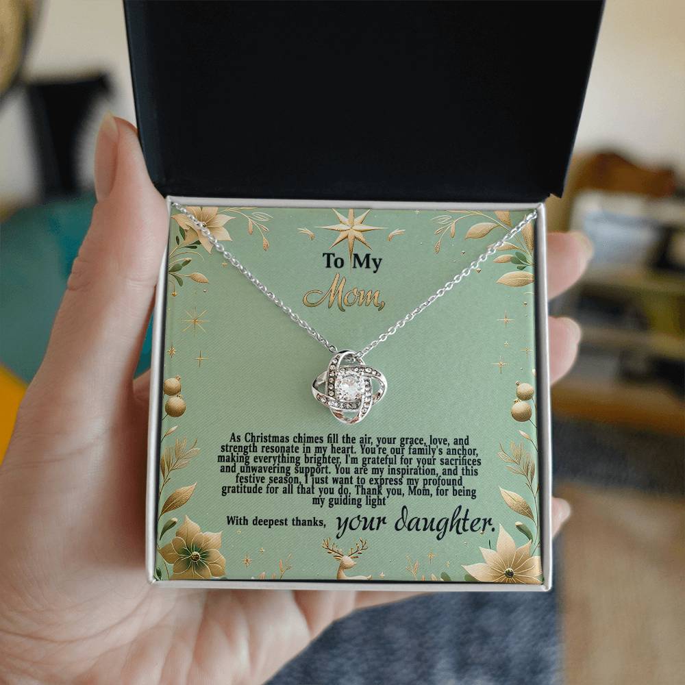 4047b Love Knot Necklace, Gift to my Mom with Beautiful Message Card