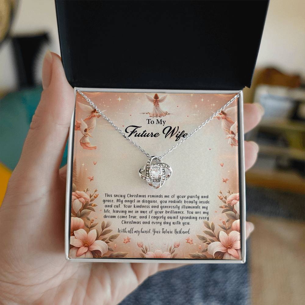 4052e Love Knot Necklace, Gift to my Future Wife with Beautiful Message Card