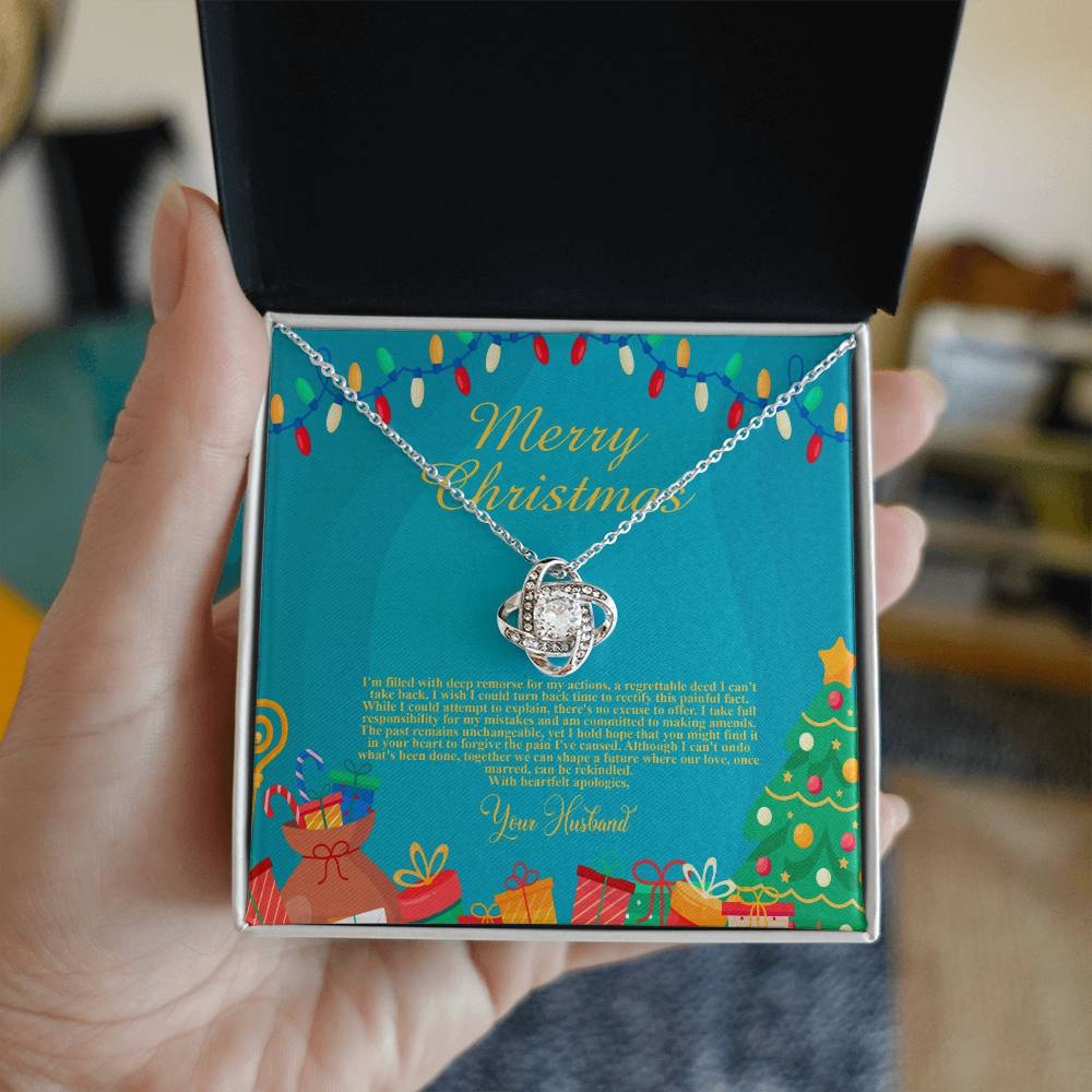 94097c Love Knot Necklace, Gift to my Wife with beautiful Message Card