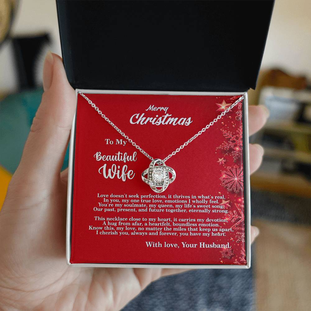 4013a Love Knot Necklace, Gift to my Wife with beautiful Message Card