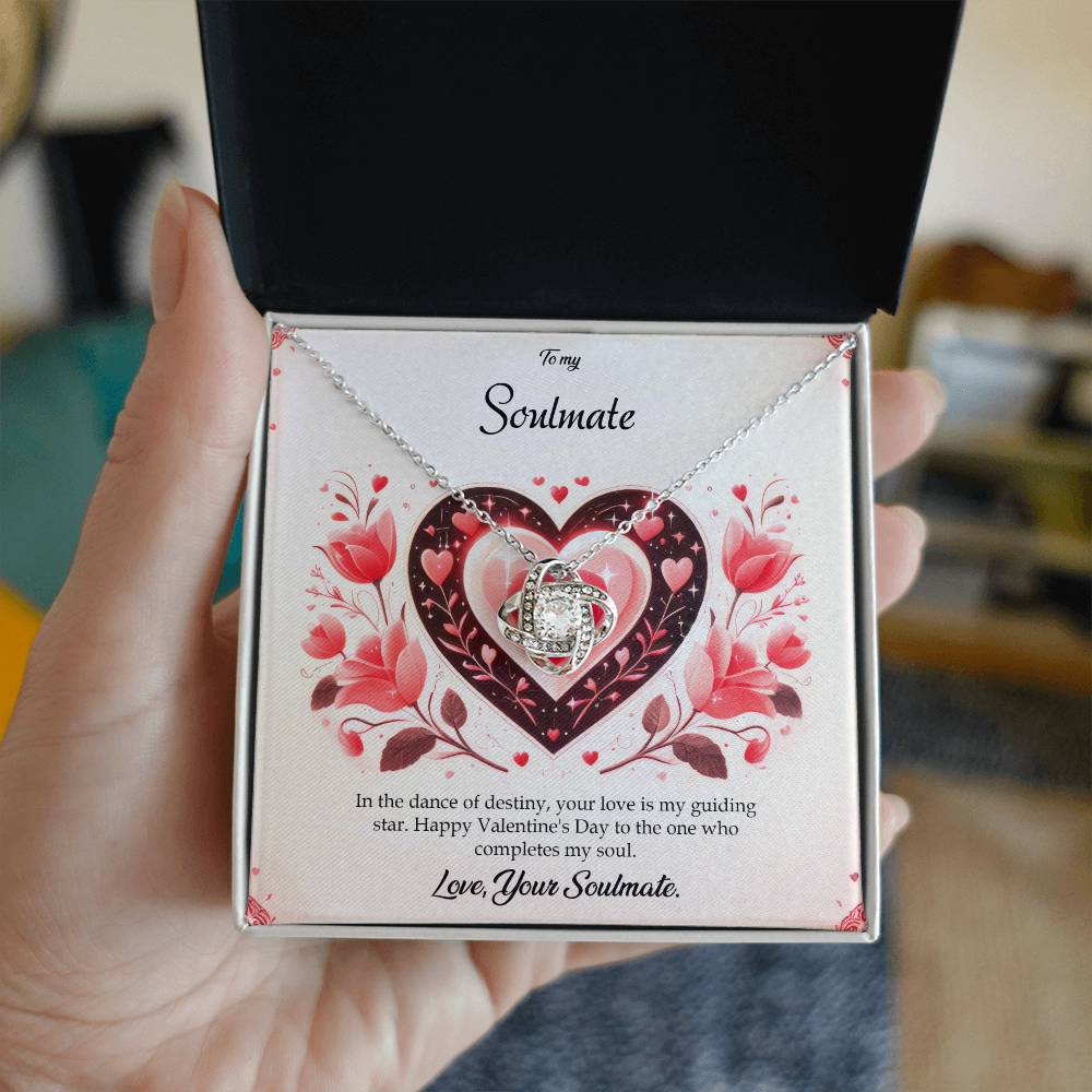 Valentine-st5b Love Knot Necklace, Gift to My Soulmate with Message card