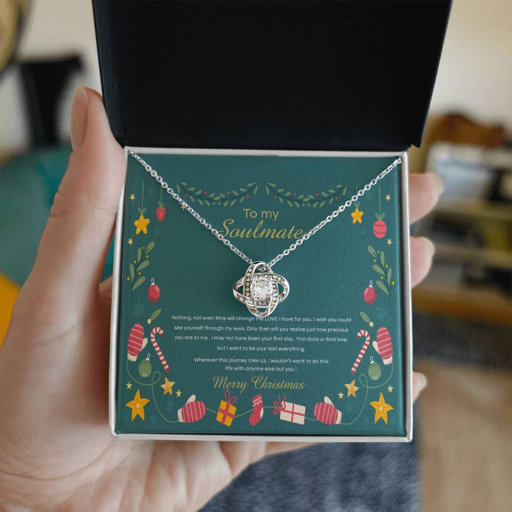 94098 Love Knot Necklace, Gift to My Soulmate with Message card