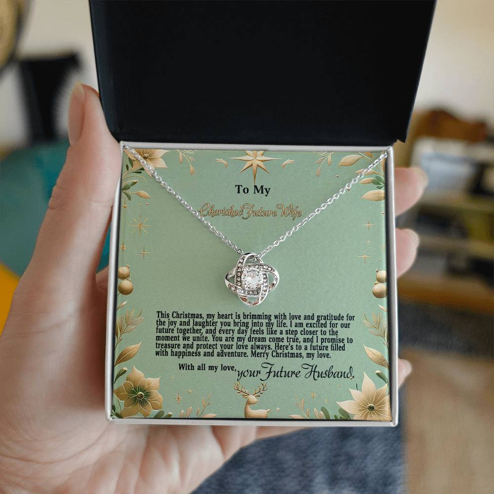 4047c Love Knot Necklace, Gift to my Future Wife with Beautiful Message Card