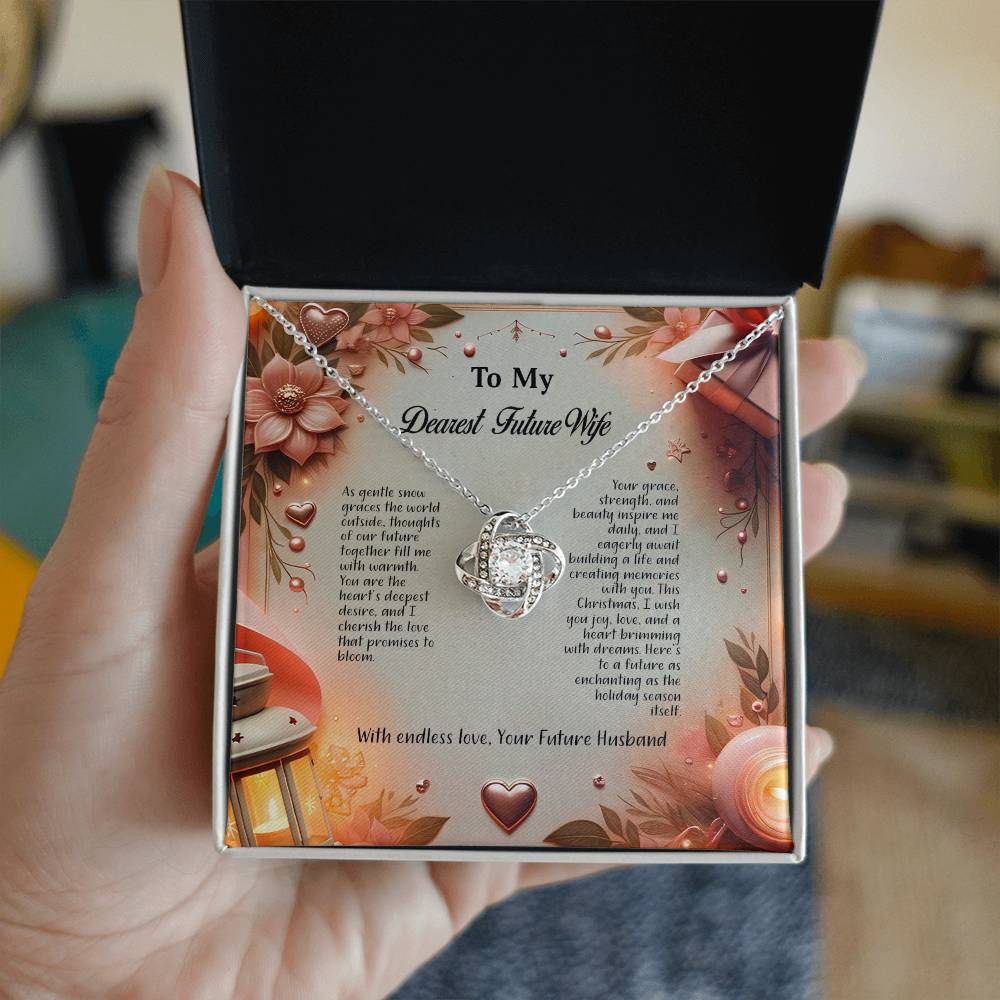 4044b Love Knot Necklace, Gift to my Future Wife with Beautiful Message Card