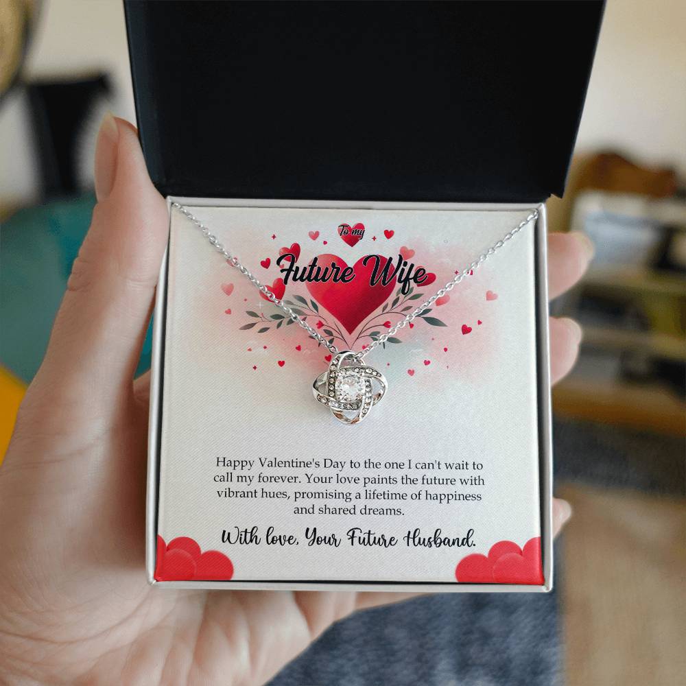 Valentine-st11d Love Knot Necklace, Gift to my Future Wife with Beautiful Message Card