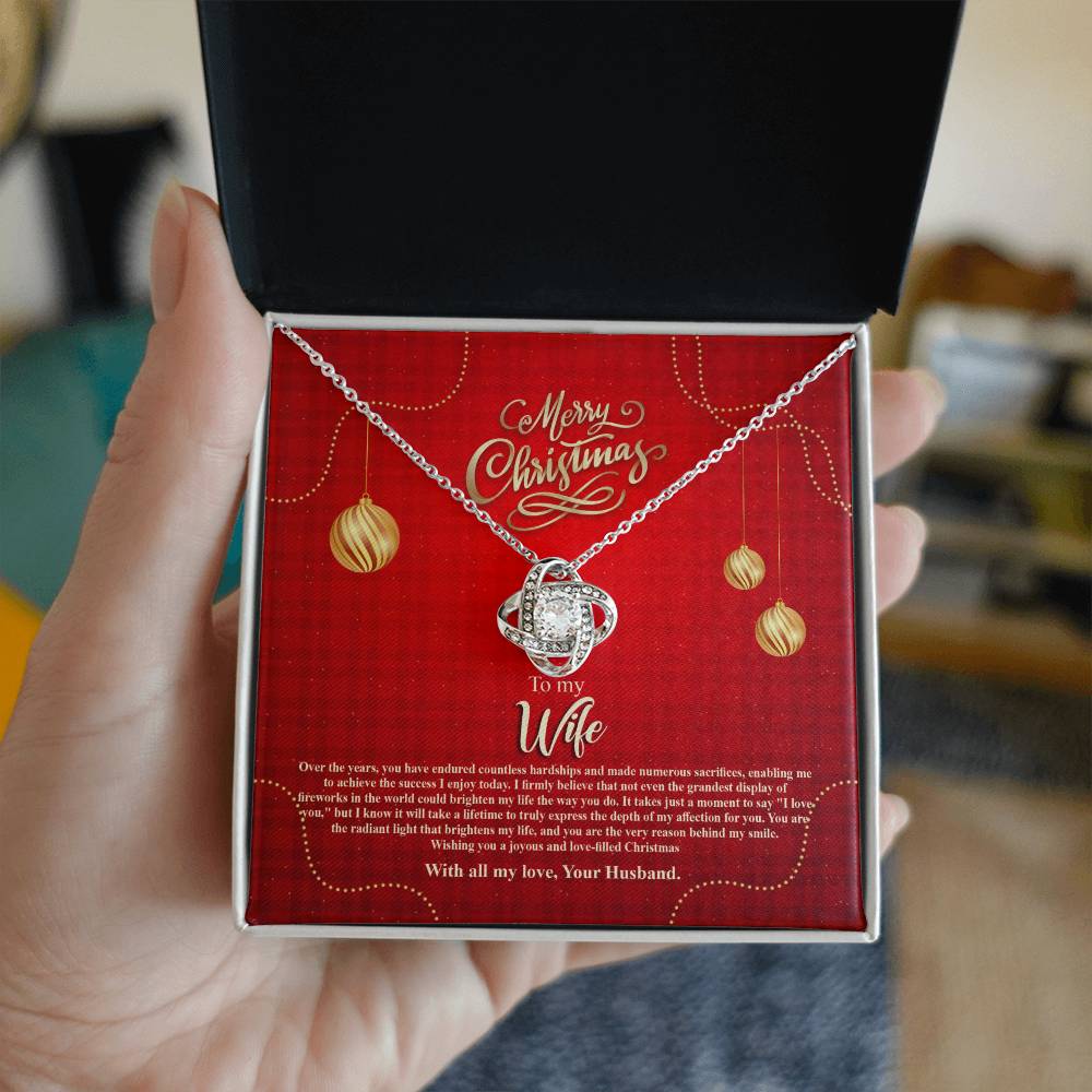 94096a Love Knot Necklace, Gift to my Wife with beautiful Message Card