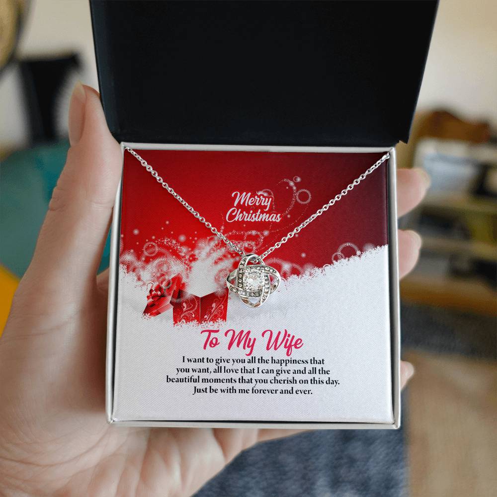 4003 Love Knot Necklace, Gift to my Wife with beautiful Message Card