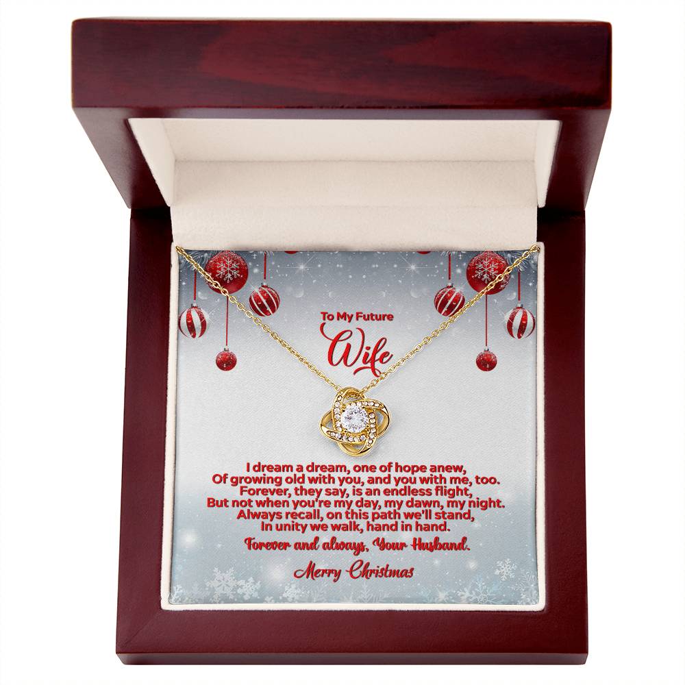 4012b Love Knot Necklace, Gift to my Wife with beautiful Message Card