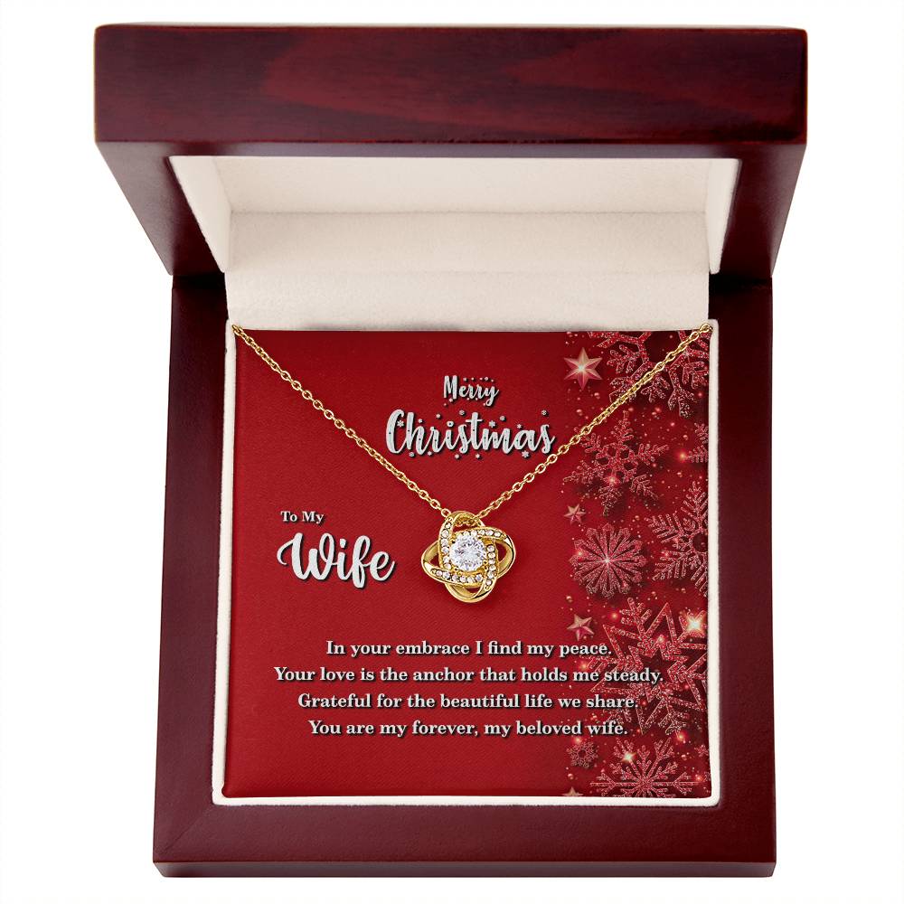 4013 Love Knot Necklace, Gift to my Wife with beautiful Message Card