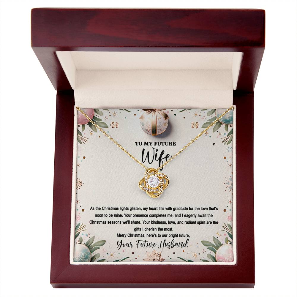 4048(d) Love Knot Necklace, Gift to my Future Wife with Beautiful Message Card