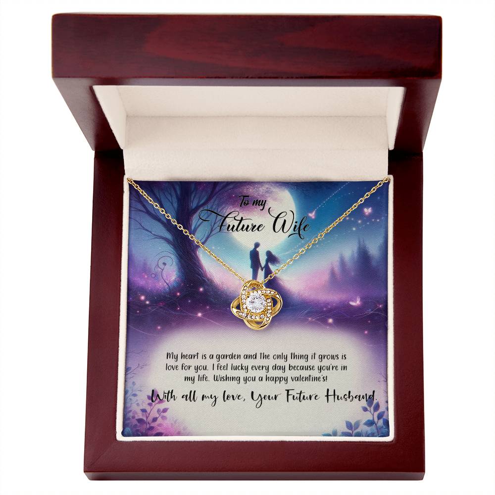 Valentine-st19d Love Knot Necklace, Gift to my Future Wife with Beautiful Message Card