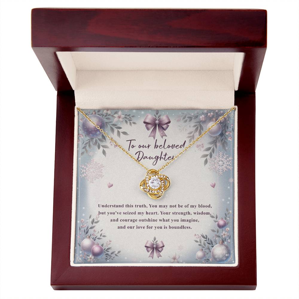 95784 a Love Knot Necklace, Gift to my Daughter with Beautiful Message Card