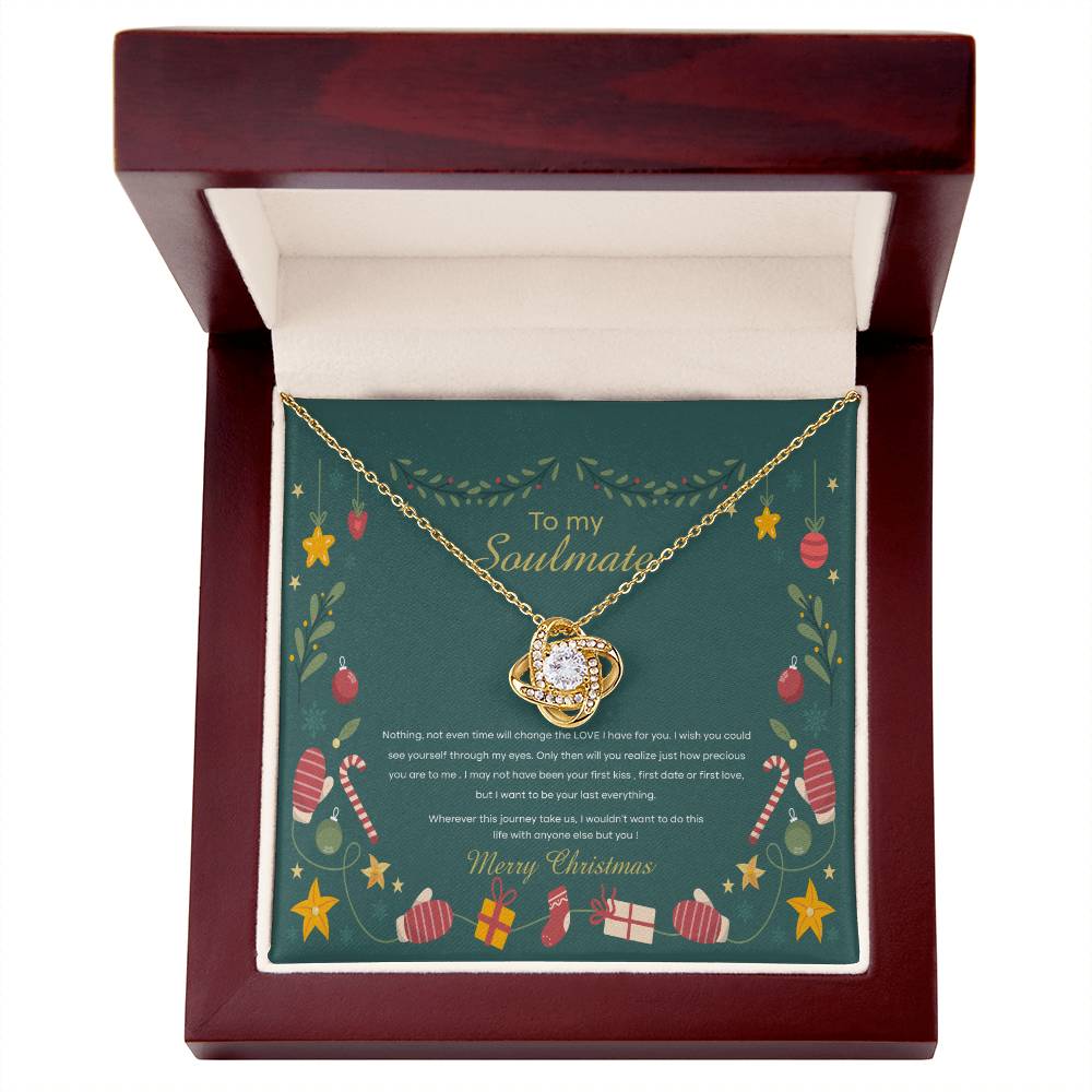 94098 Love Knot Necklace, Gift to My Soulmate with Message card