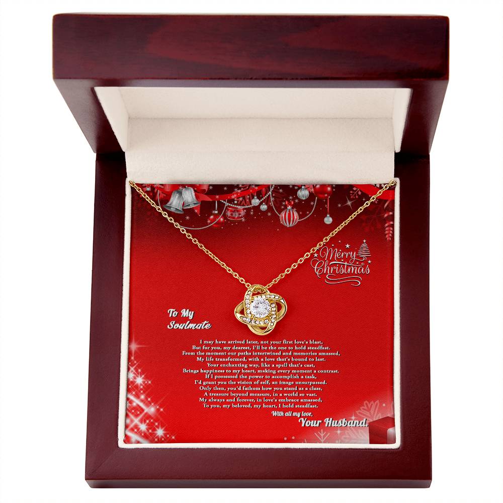 4007a Love Knot Necklace, Gift to My Soulmate with Message card