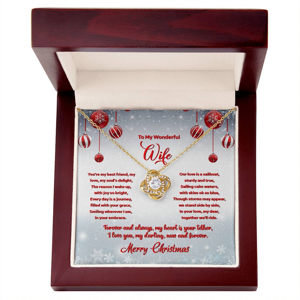 4012c Love Knot Necklace, Gift to my Wife with beautiful Message Card