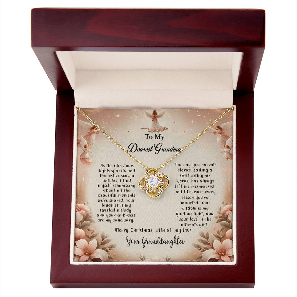 4052c Love Knot Necklace, Gift to my Grandma with Beautiful Message Card