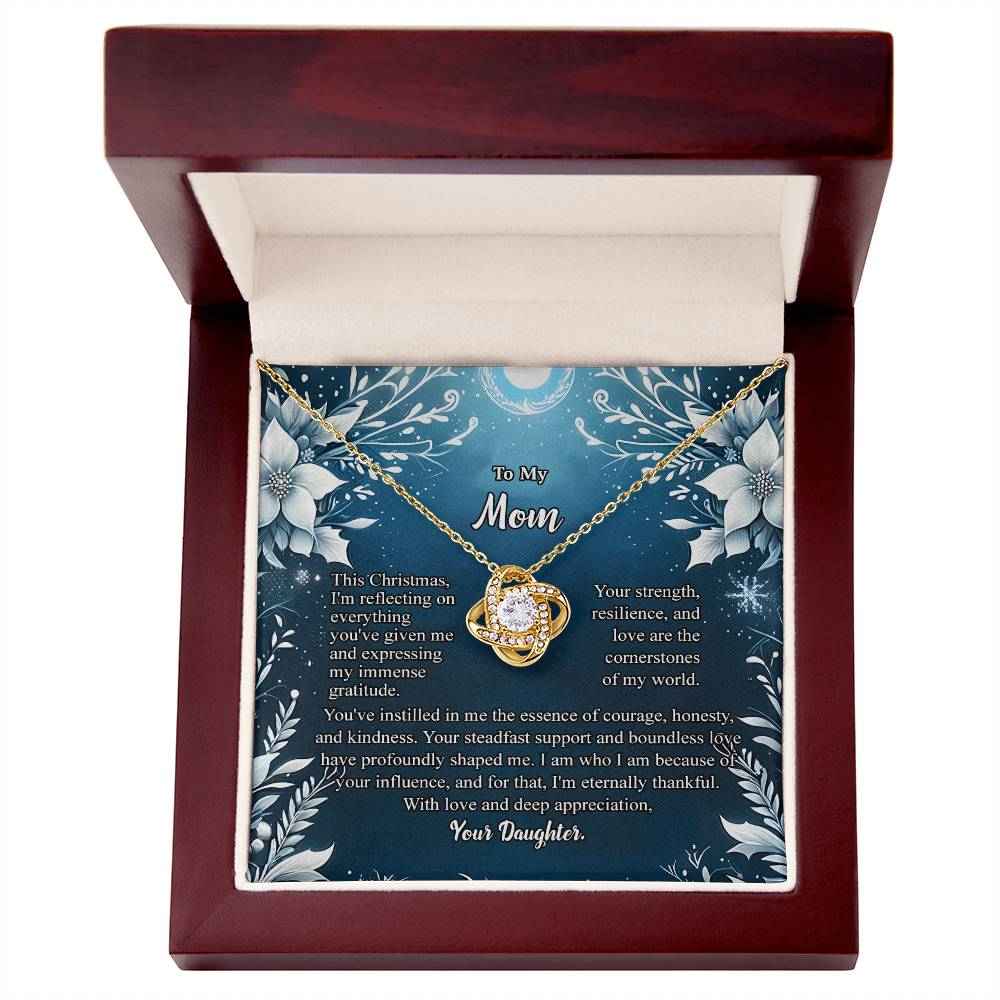 4046a Love Knot Necklace, Gift to my Mom with Beautiful Message Card