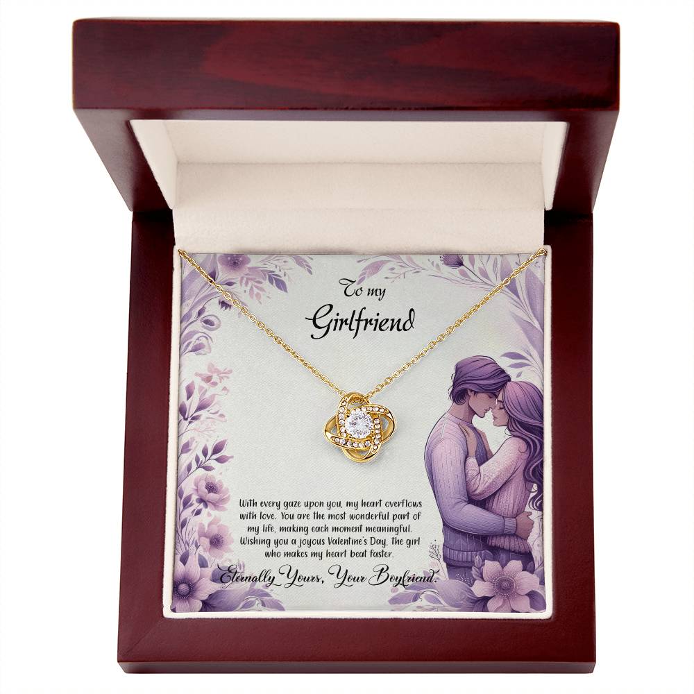 Valentine-st25c Love Knot Necklace, Gift to my Girlfriend with Beautiful Message Card