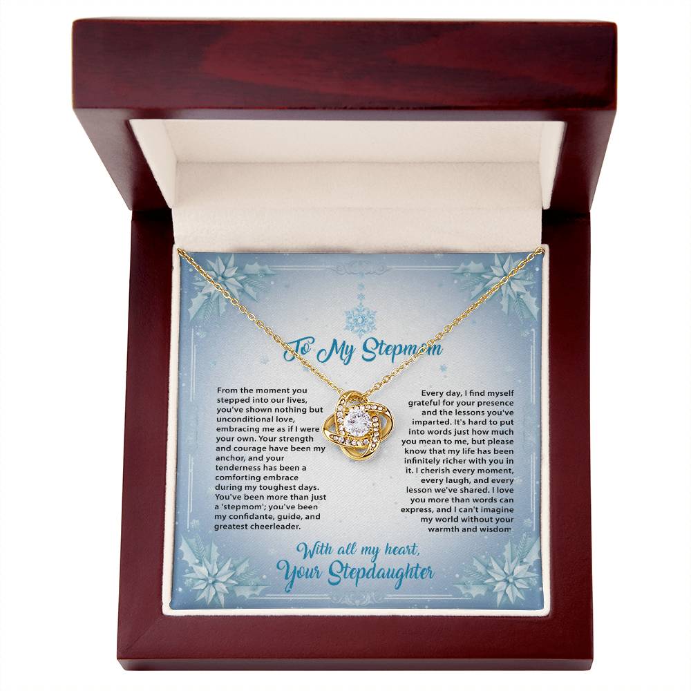 95315 a Love Knot Necklace, Gift to my Stepmom with Beautiful Message Card