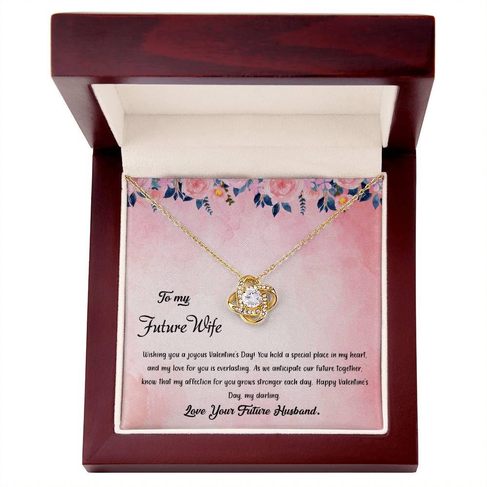 valentine-38d Love Knot Necklace, Gift to my Future Wife with Beautiful Message Card