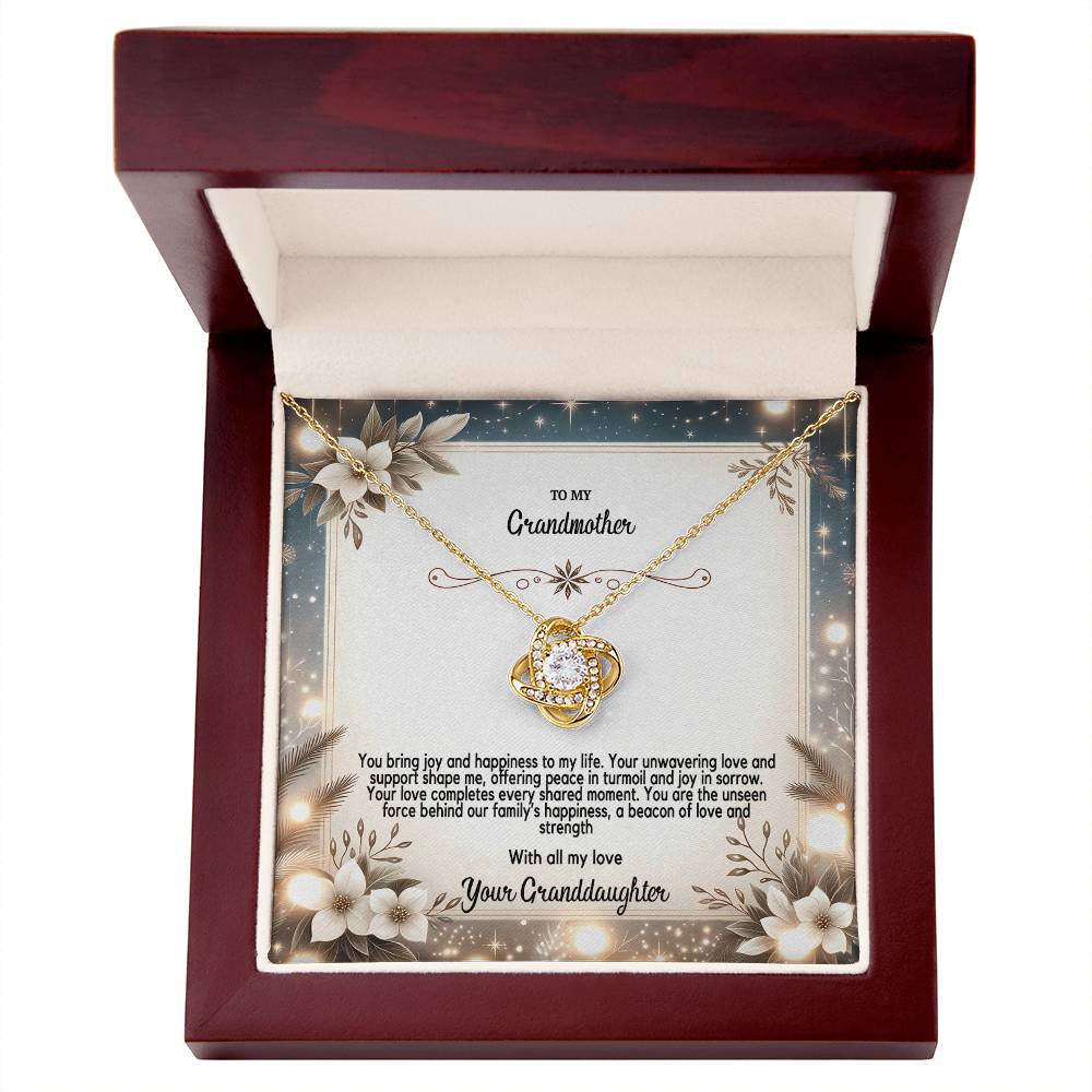 4055(b) Love Knot Necklace, Gift to my Grandma with Beautiful Message Card